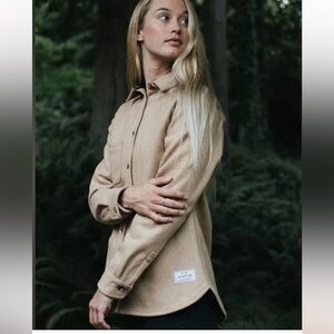 Anian modern melton wool shirt women’s